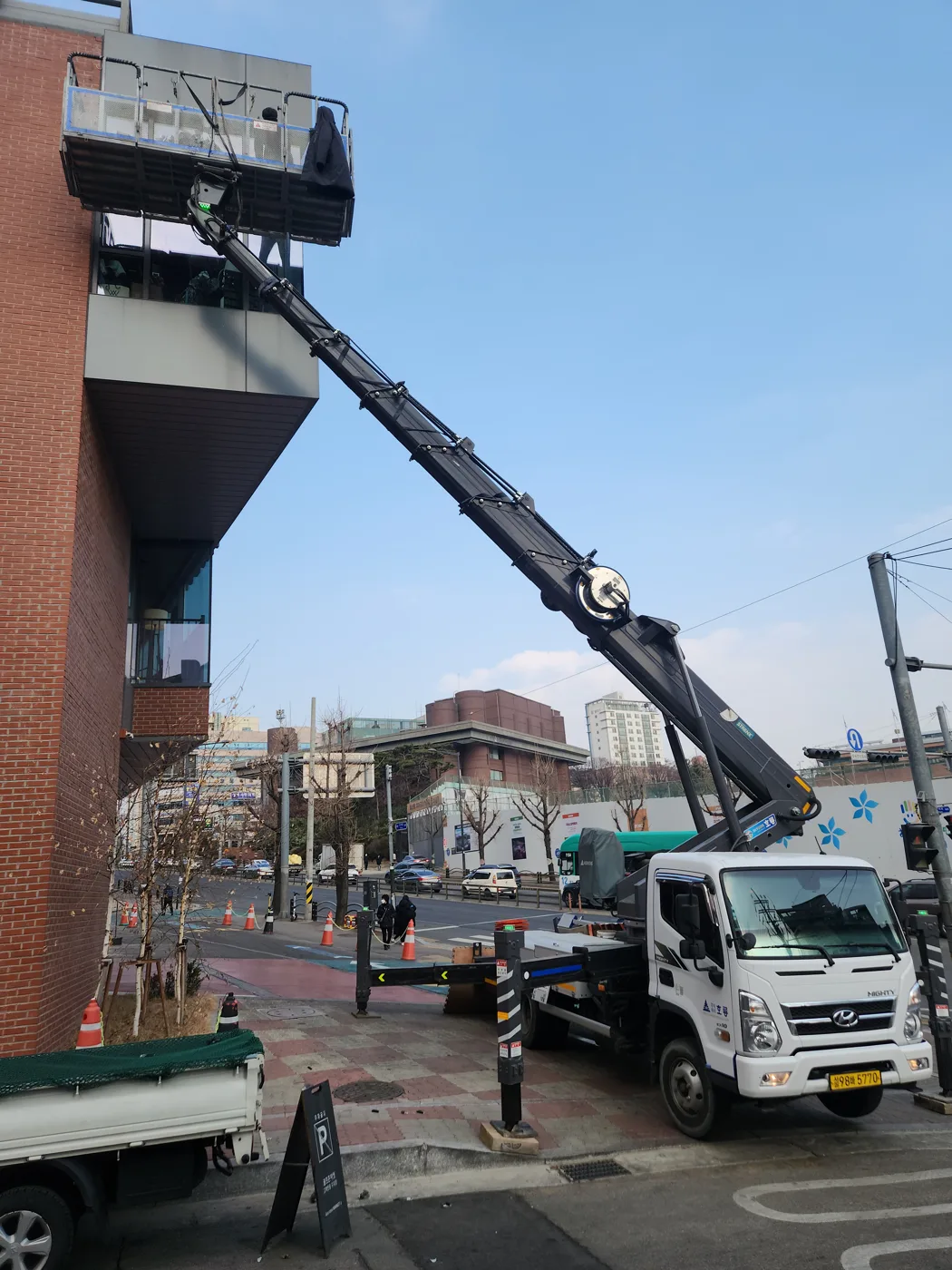건물 외벽 현장