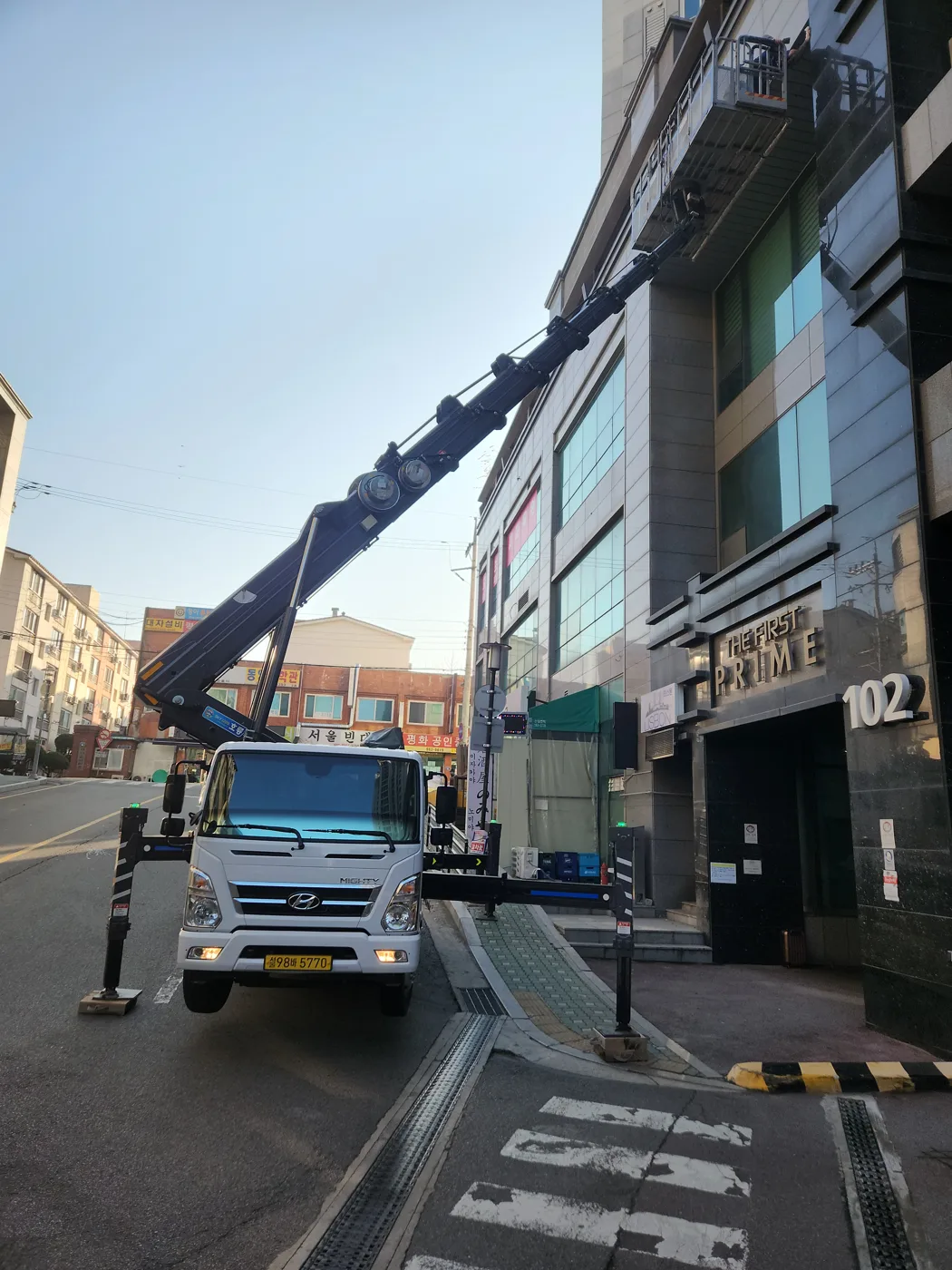 상가 앞 도로 현장