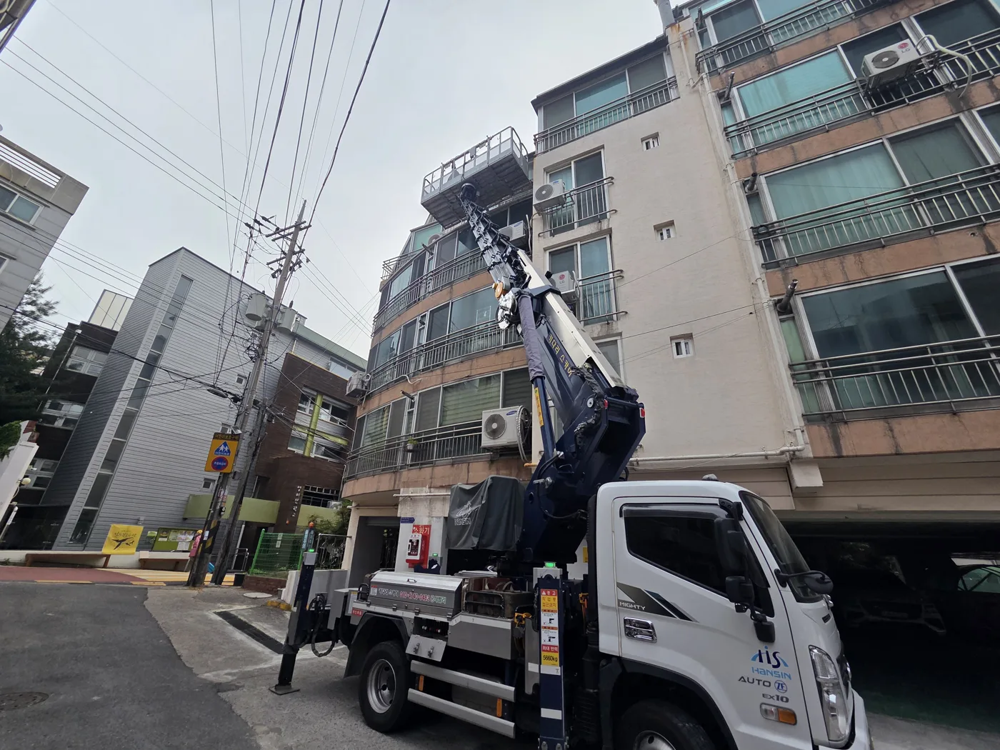 건물 외벽 현장